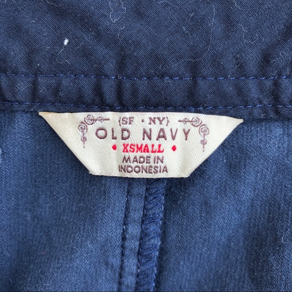 SOLD Vintage Navy Corduroy Babydoll Dress - Picture 4 of 7